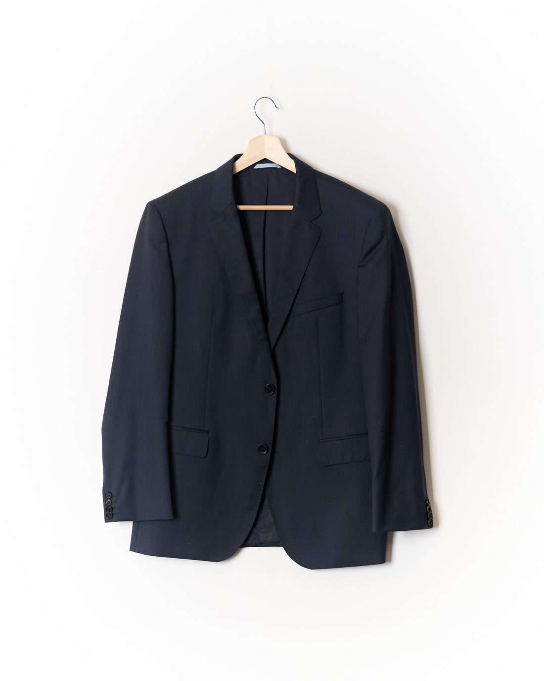 Hugo Boss Navy Water Repellent Virgin Wool Blazer