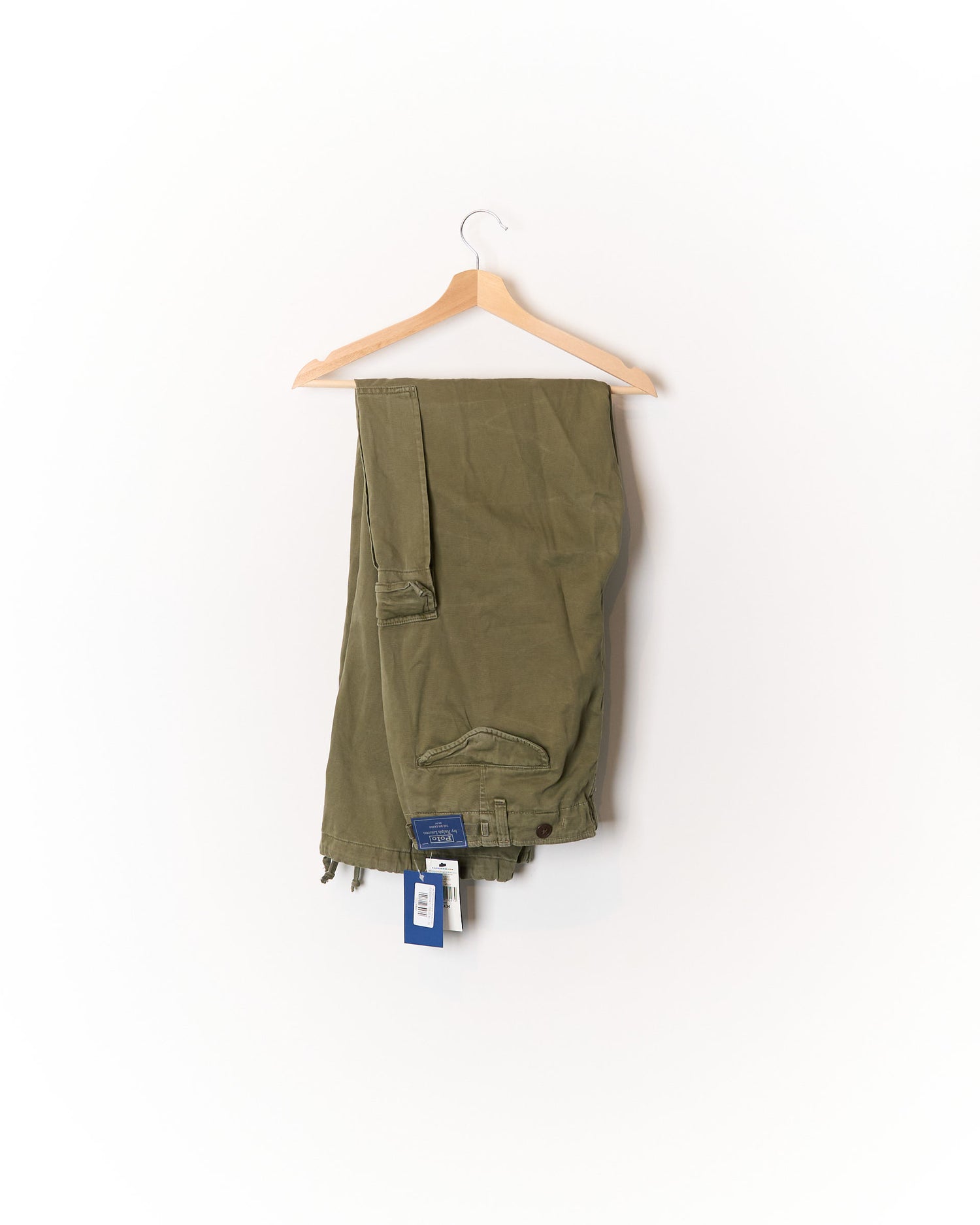 Polo Ralph Lauren Olive Green The Big Cargo Wide Legs Cotton Pant