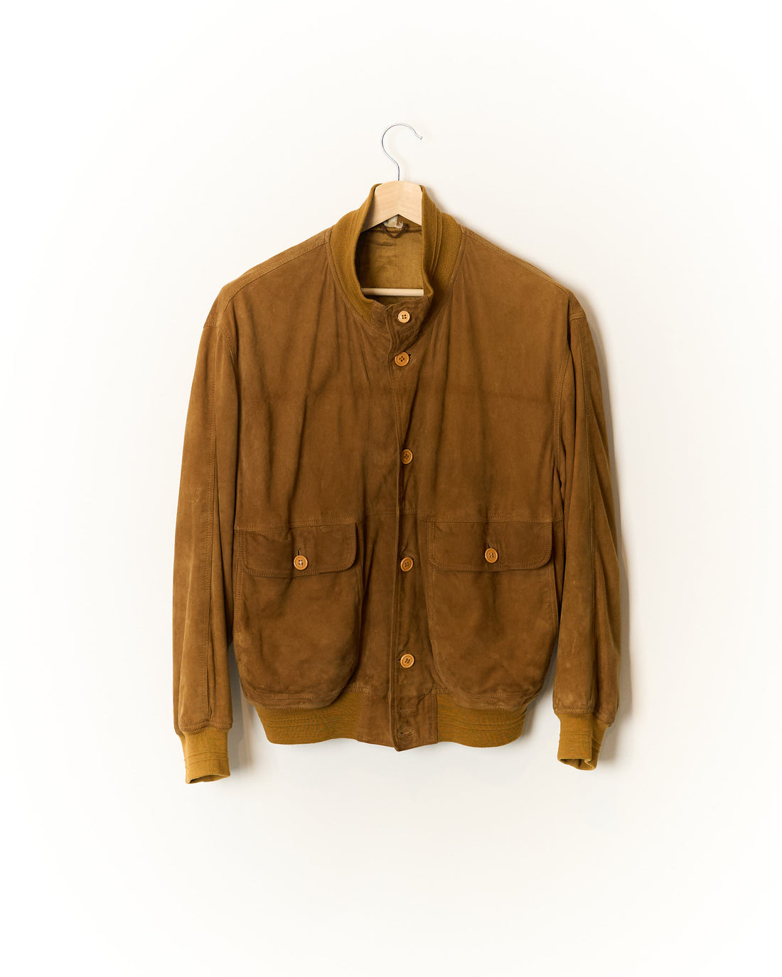 Brown Lamb Suede Leather Jacket