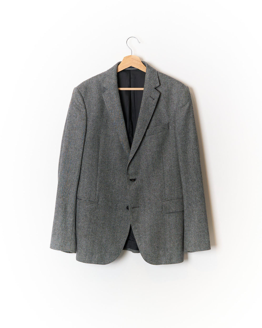 Gant Grey Herringbone Wool Blazer