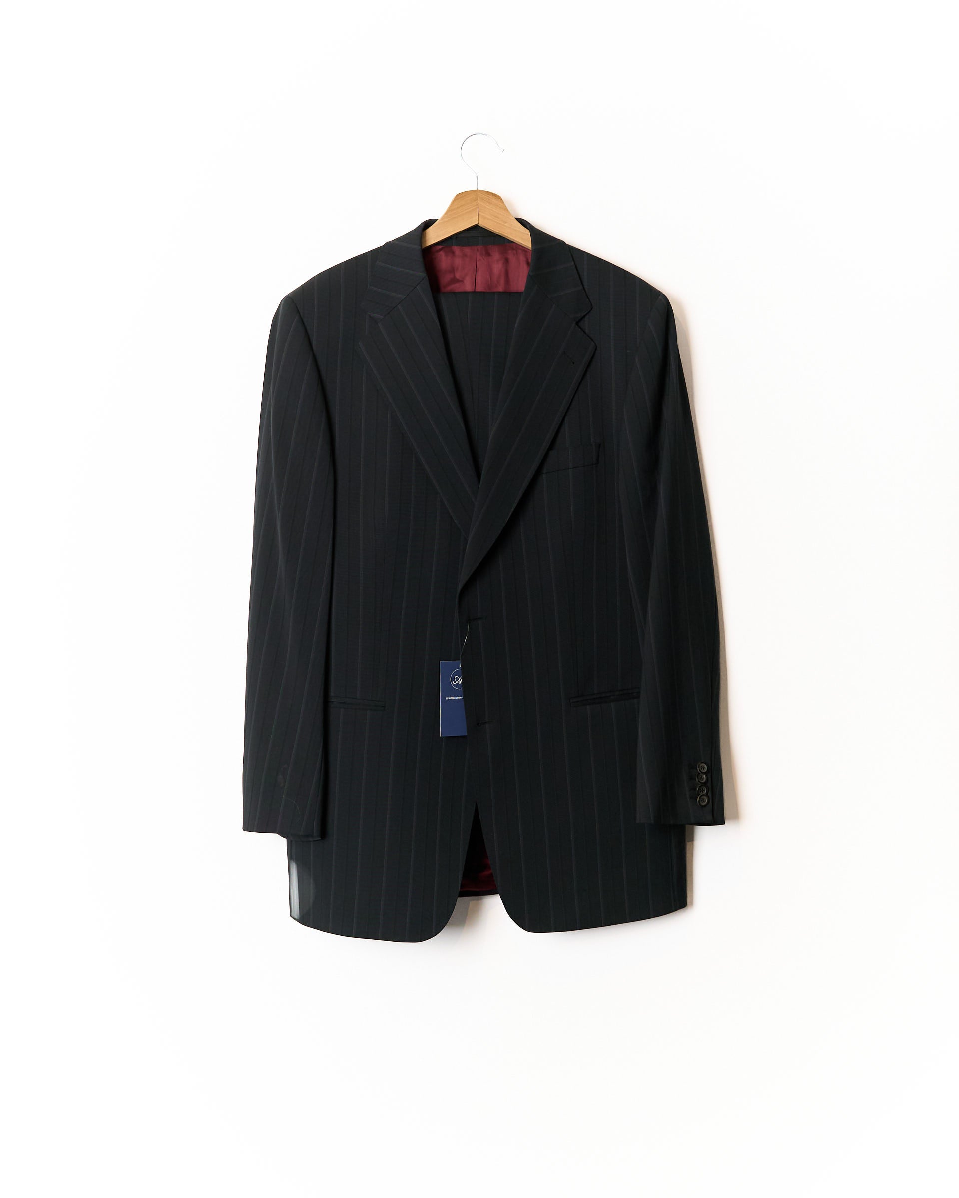 Van Gils Dark Grey Pinstripe Boxy Wool Suit