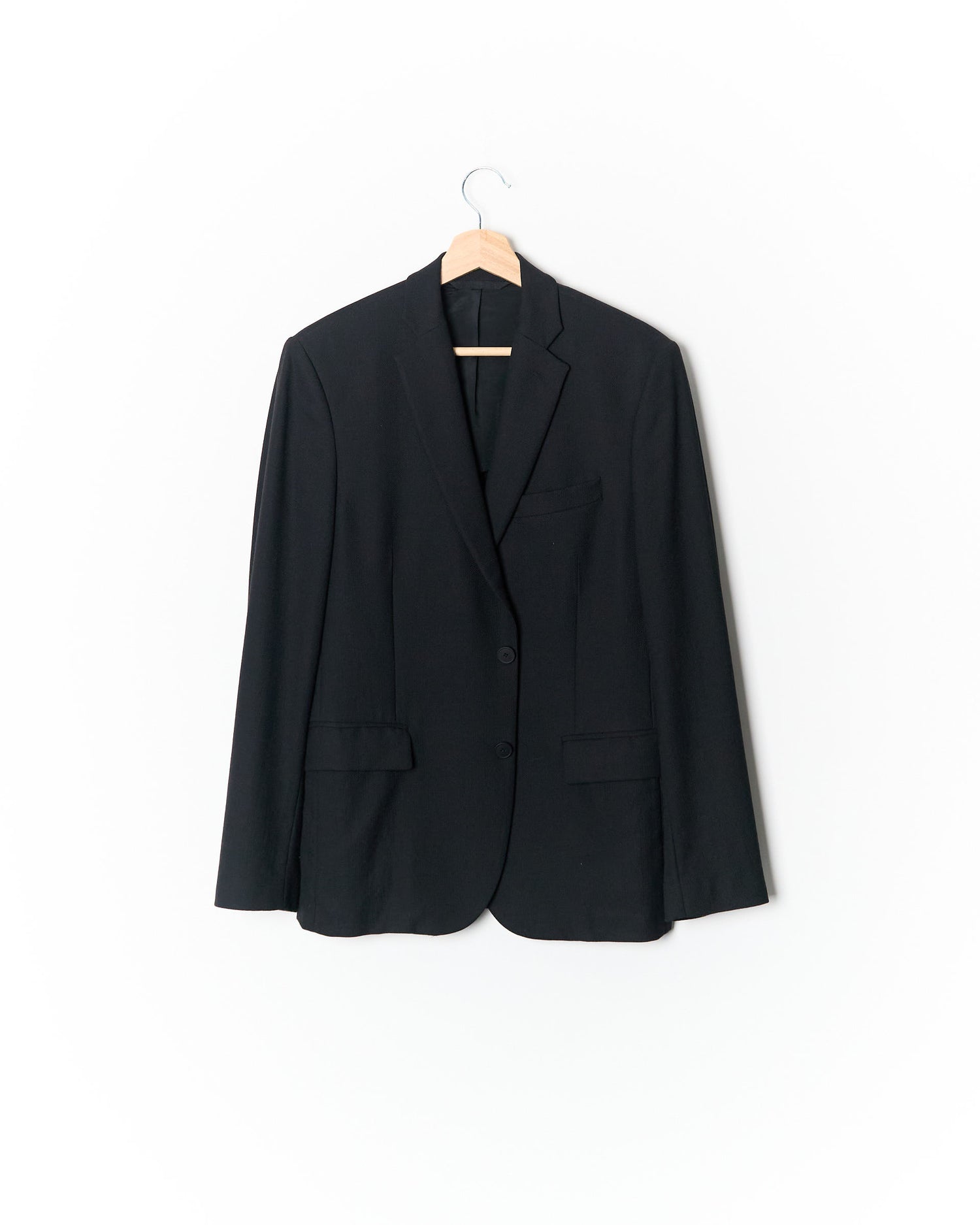 J. Lindeberg Black Unconstructed Hopper Wool Blazer