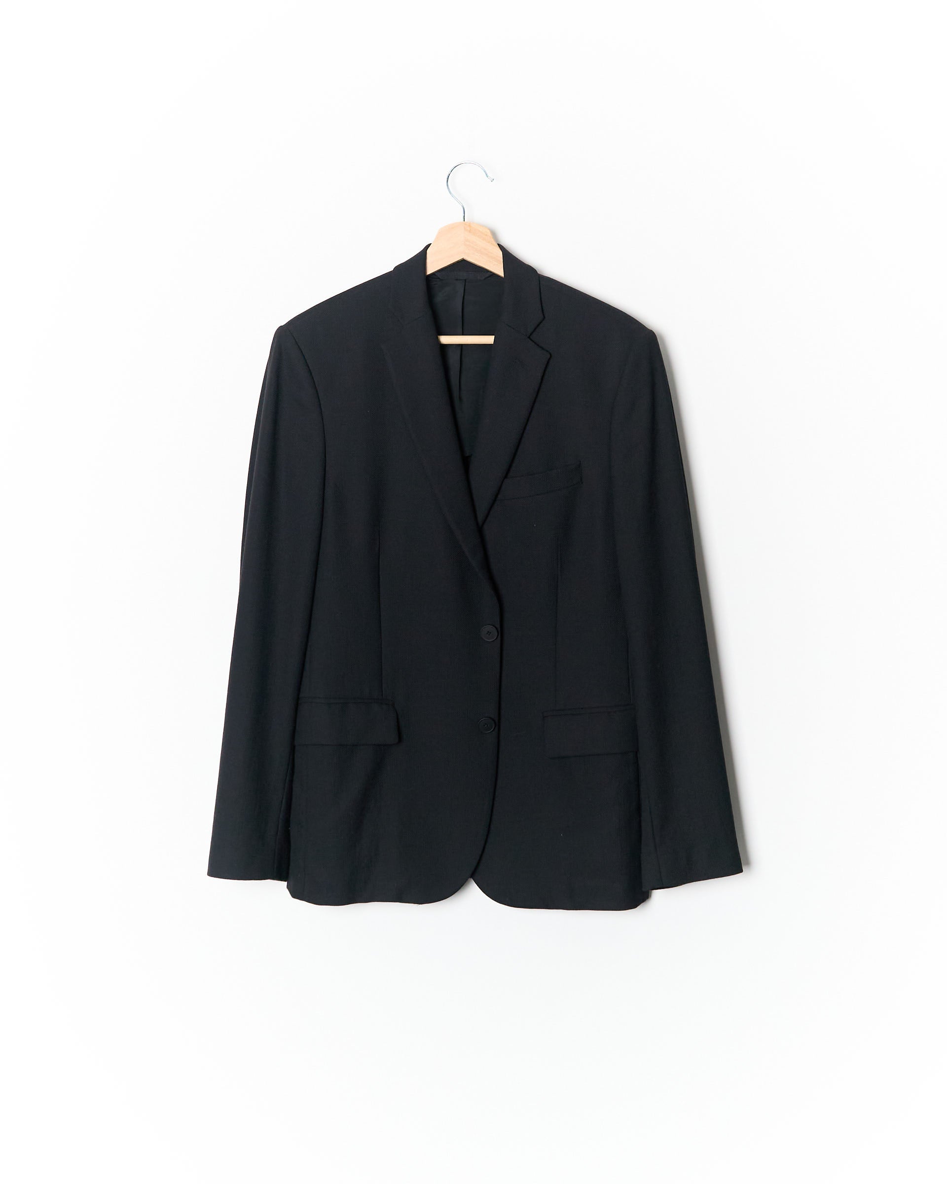 J. Lindeberg Black Unconstructed Hopper Wool Blazer