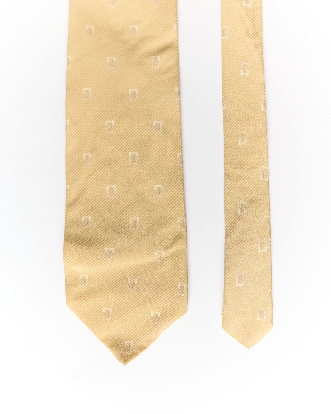 Da Vinci di Firenze Yellow Striped and Dotted Silk Tie