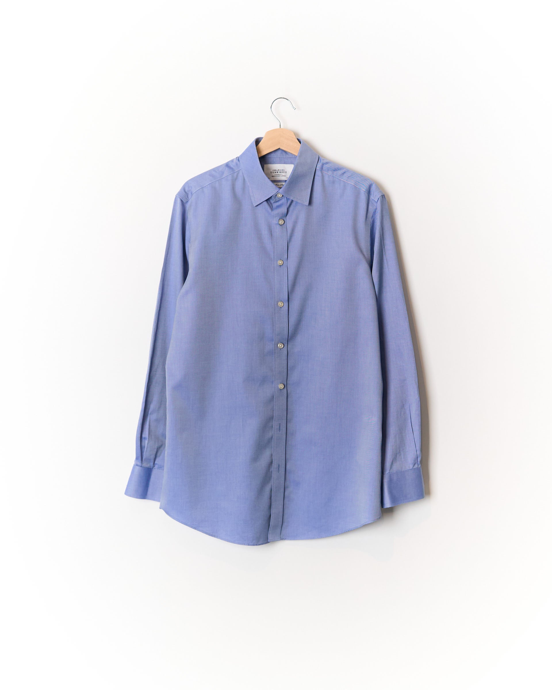 Charles Tyrwhitt Light Blue Slim Fit Non Iron Cotton Shirt