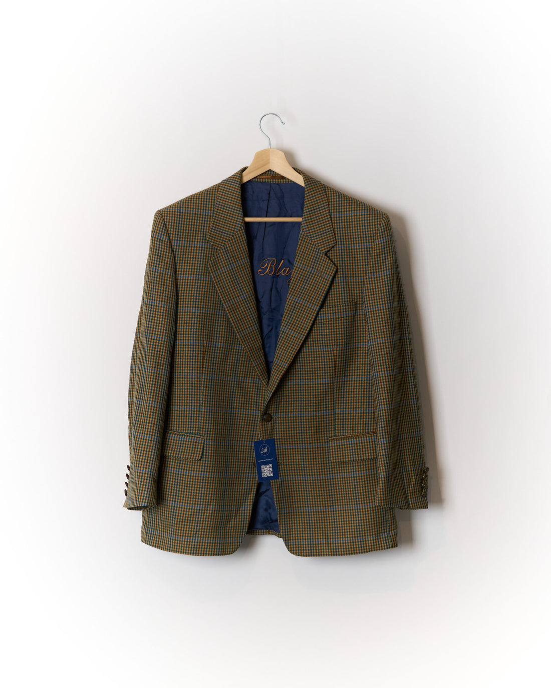 Gant Brown Checkered The Blazer Wool Sport Jacket Blazer