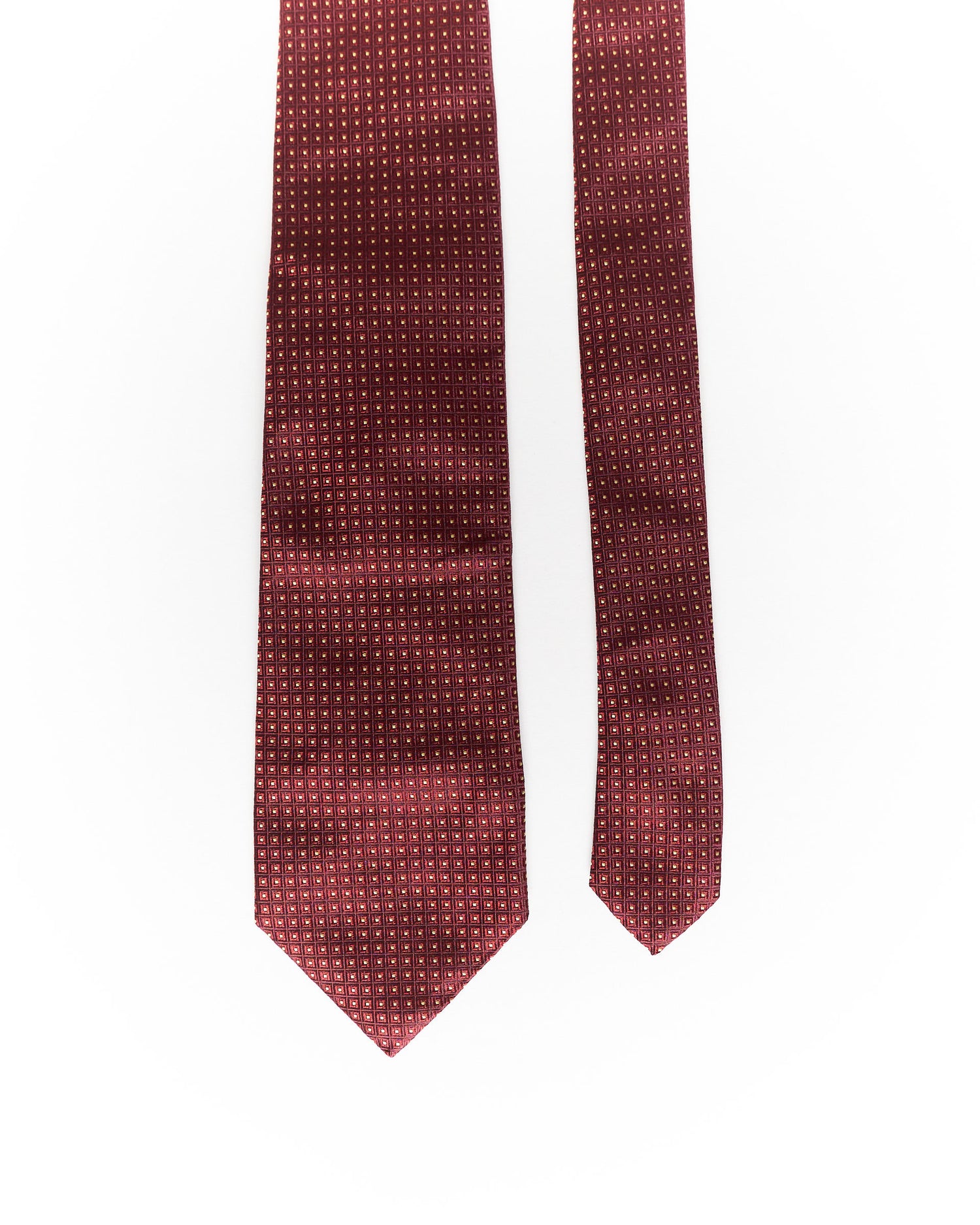 Red and Gold Dotted Silk Tie