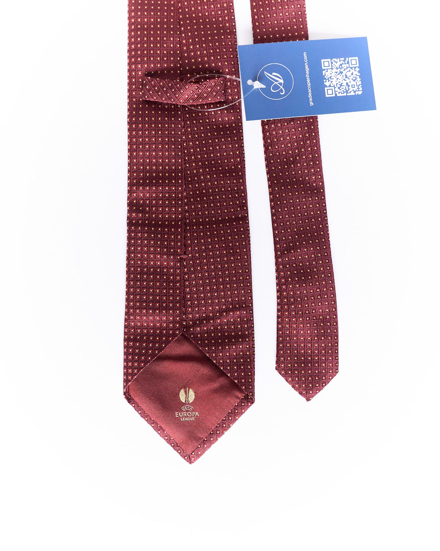Red and Gold Dotted Silk Tie