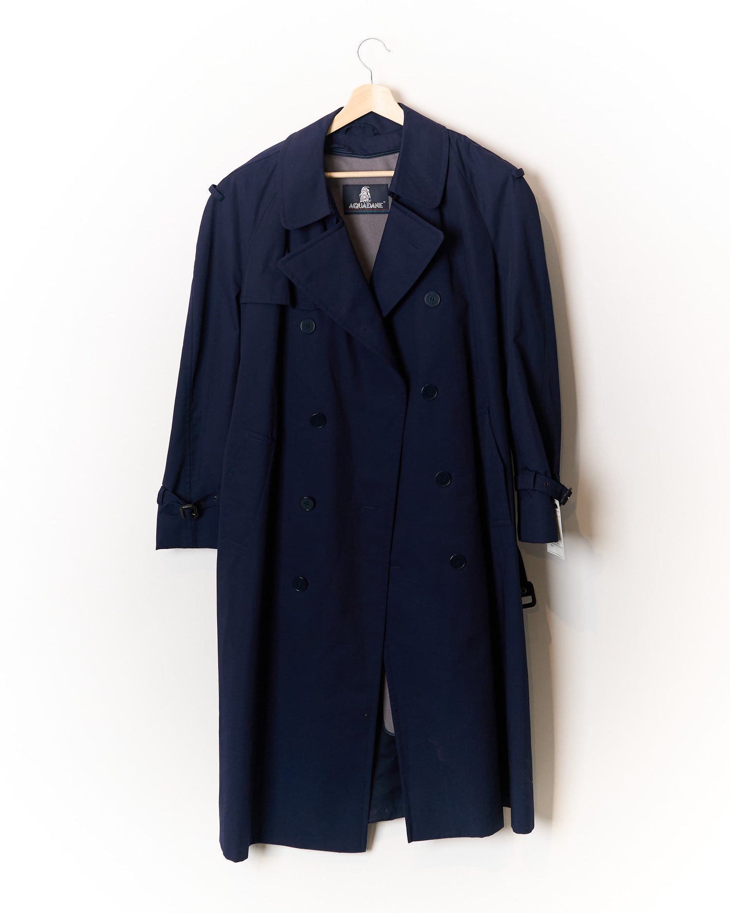 Aquadane Navy Double Chested Trenchcoat