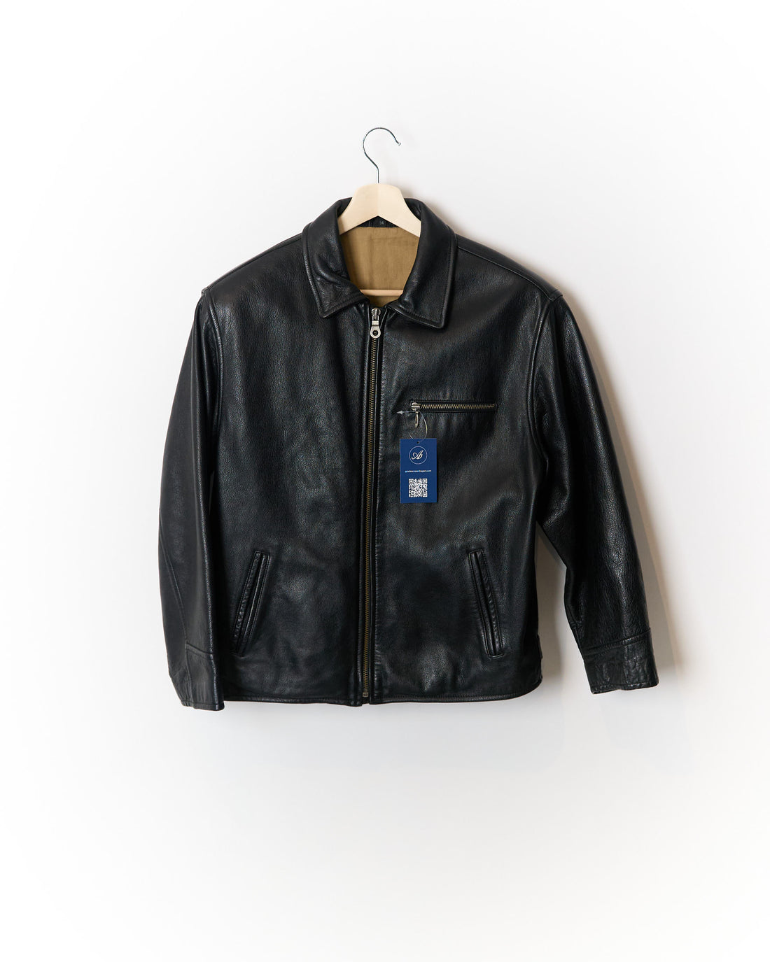 Linea Sportiva by Leonardo Black Leather Jacket