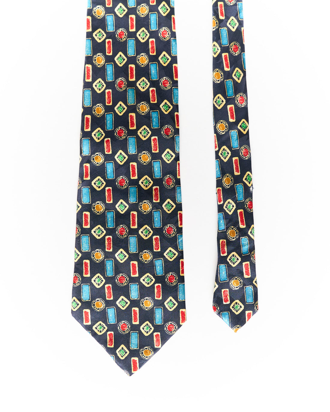 Obvious Navy Vintage Hand Made Silk Tie
