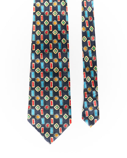 Obvious Navy Vintage Hand Made Silk Tie