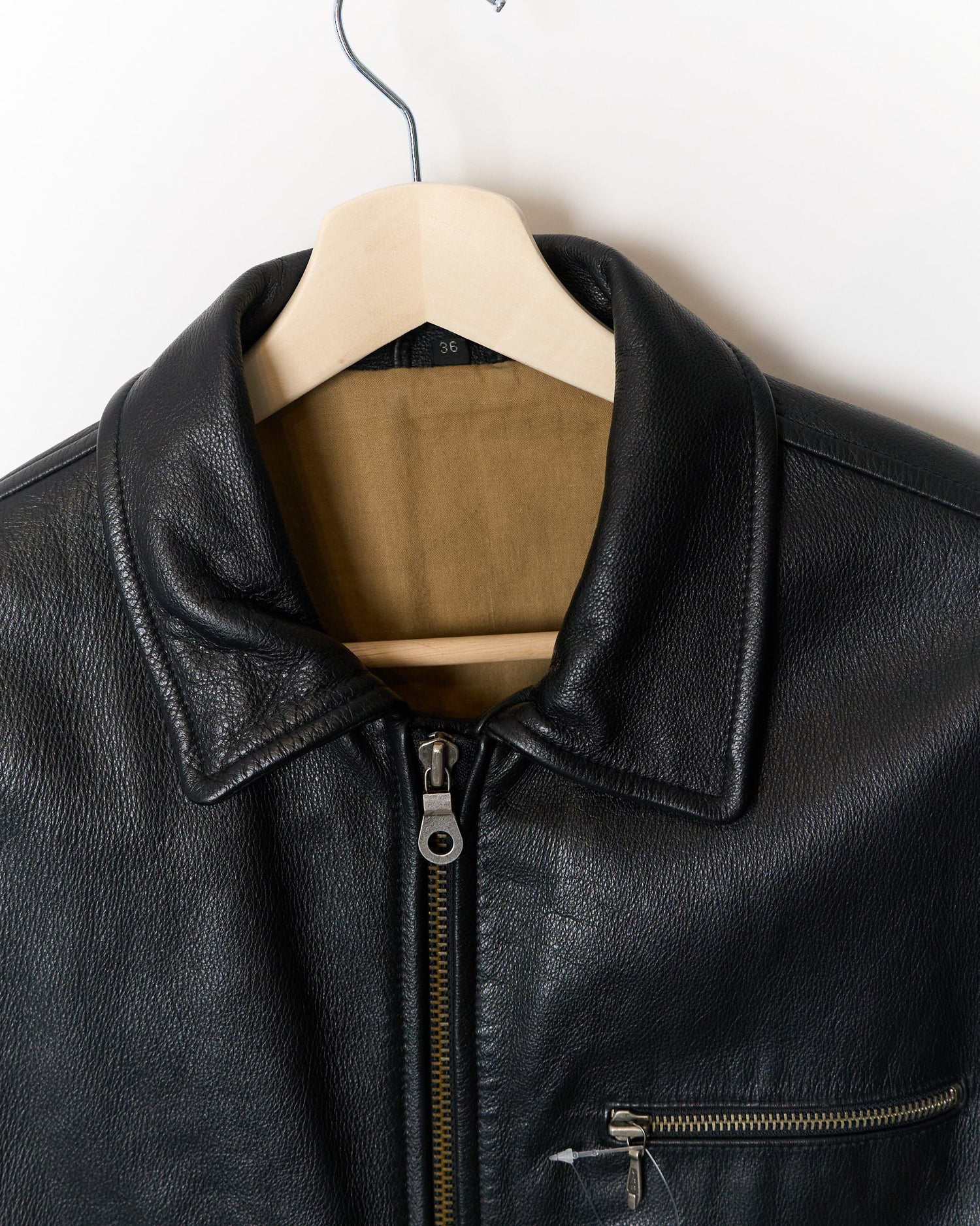 Linea Sportiva by Leonardo Black Leather Jacket