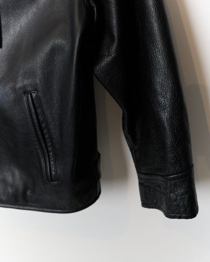 Linea Sportiva by Leonardo Black Leather Jacket
