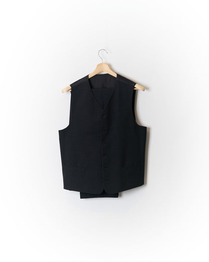 Hugo Boss Dark Grey Straigh Leg Wool Suit with Vest