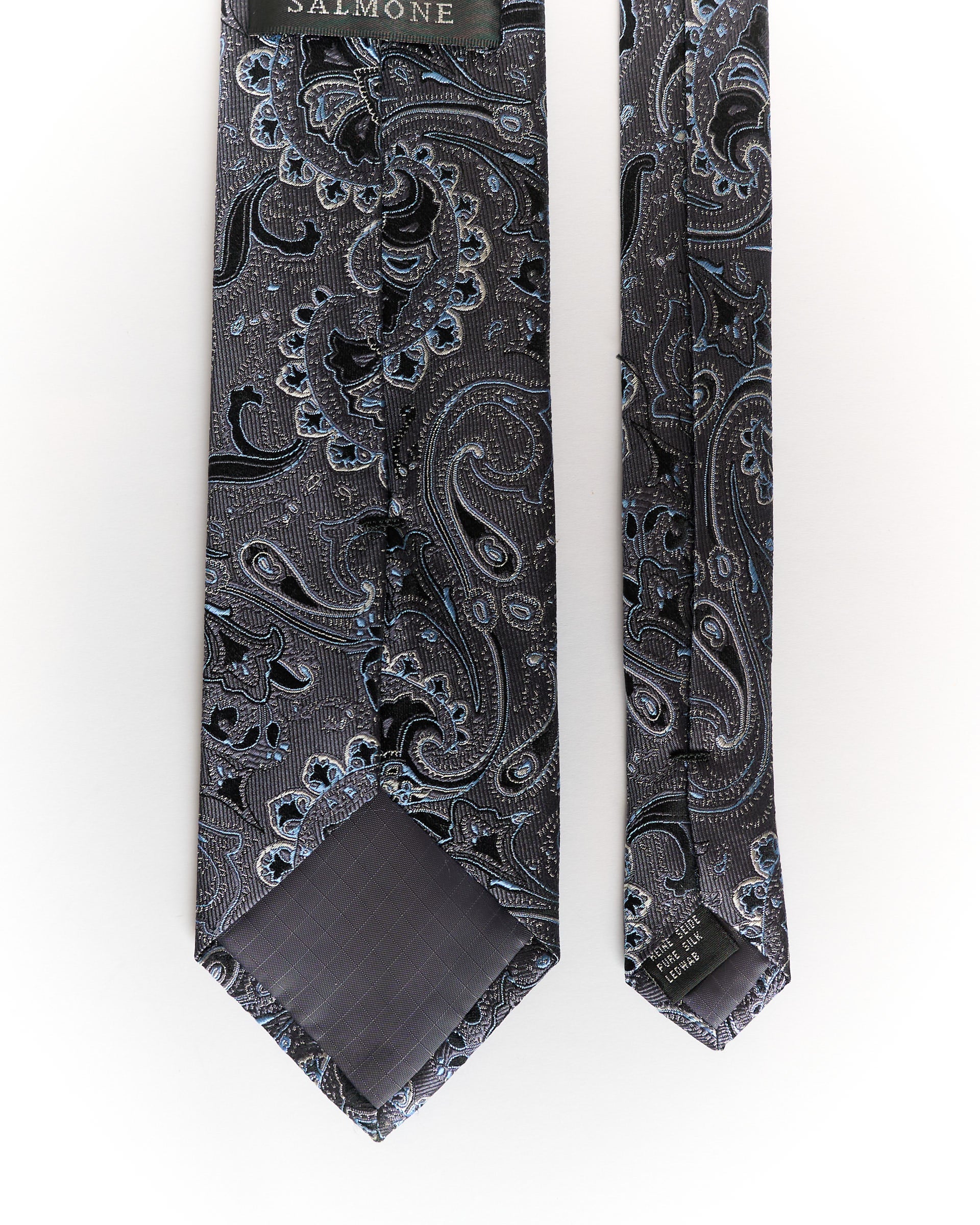 Salmone Purple Paisley Silk Tie