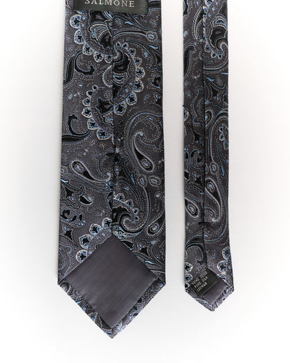 Salmone Purple Paisley Silk Tie