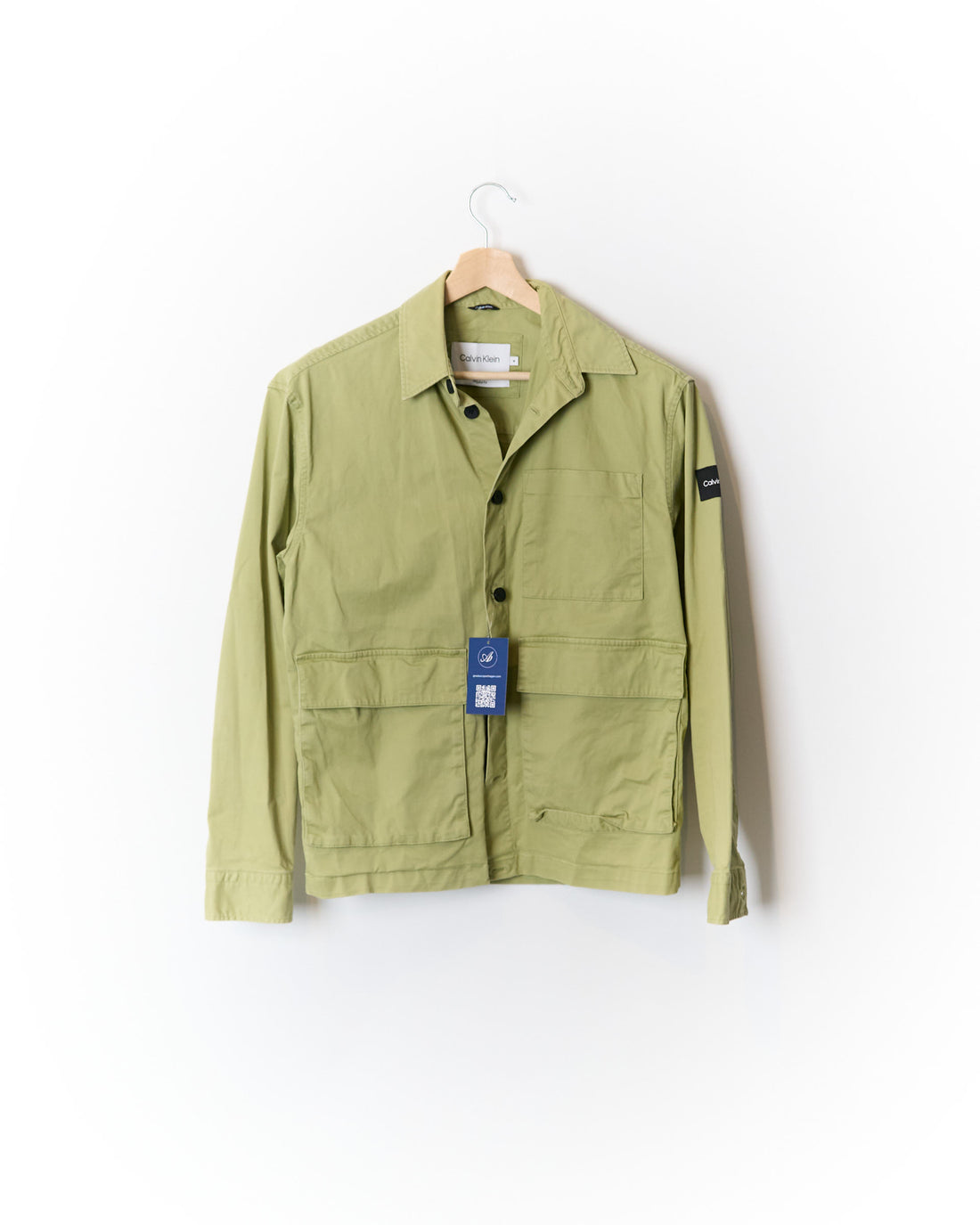 Calvin Klein Olive Green Regular Fit Cotton Overshirt