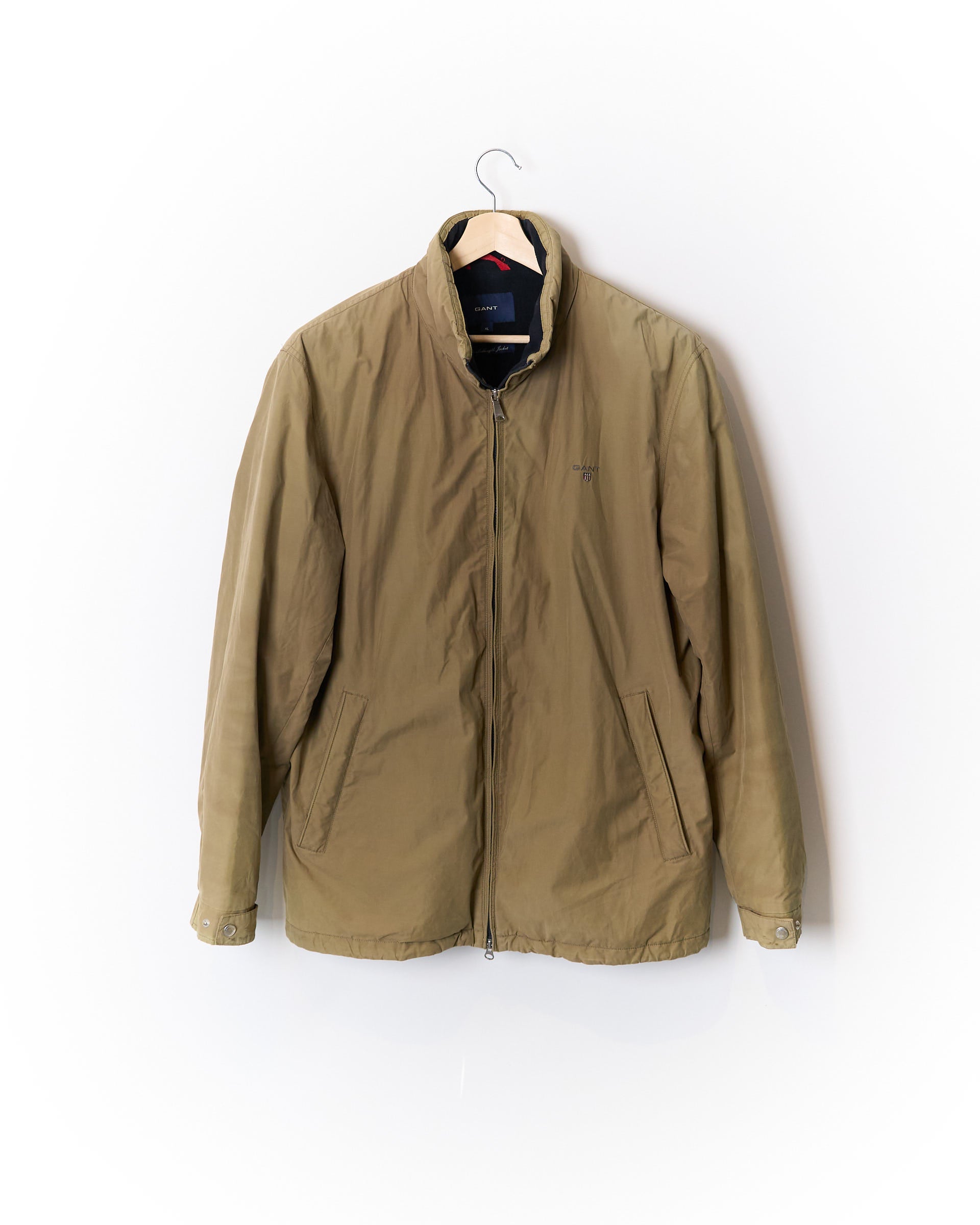 Gant Olive Green The Midlengate Cotton Zip Jacket