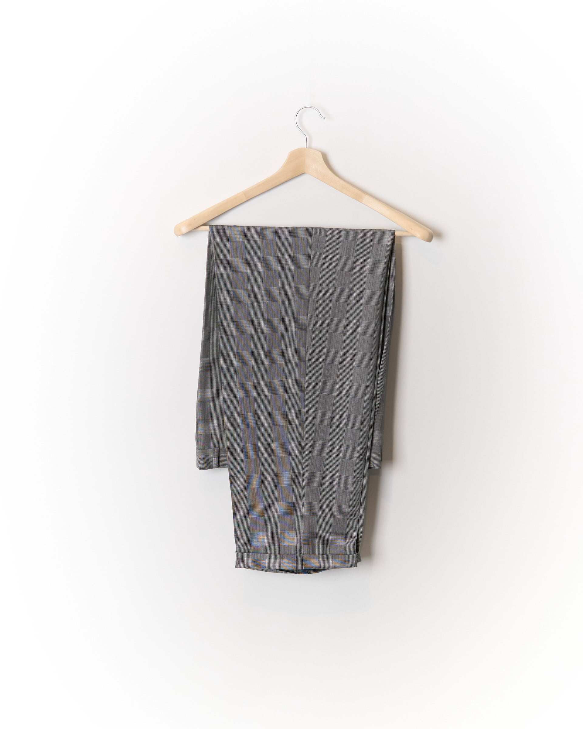 Stones Grey Checkered Straight Leg Double Breasted Wool Suit