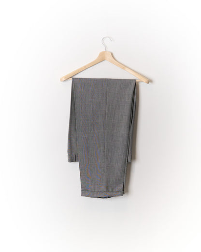 Stones Grey Checkered Straight Leg Double Breasted Wool Suit