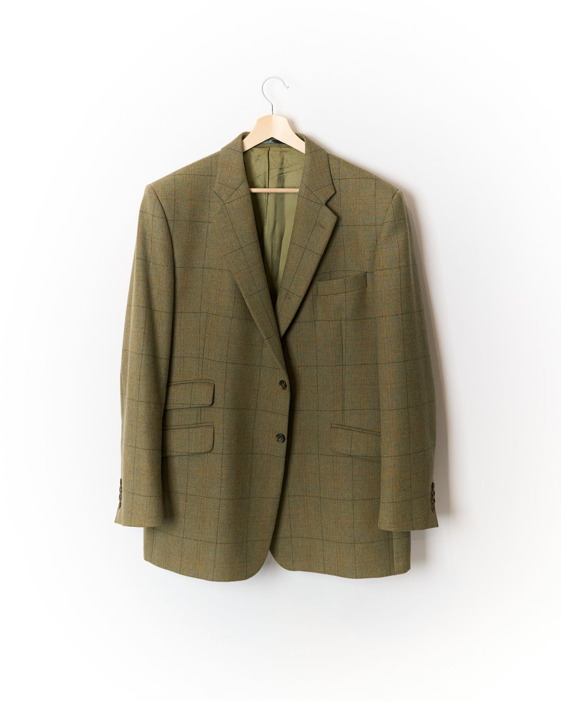 Roderick Charles London Green Checkered Sport Jacket Wool Blazer