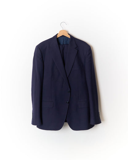 Mond Navy Straight Leg Adjustable Pants Wool Suit