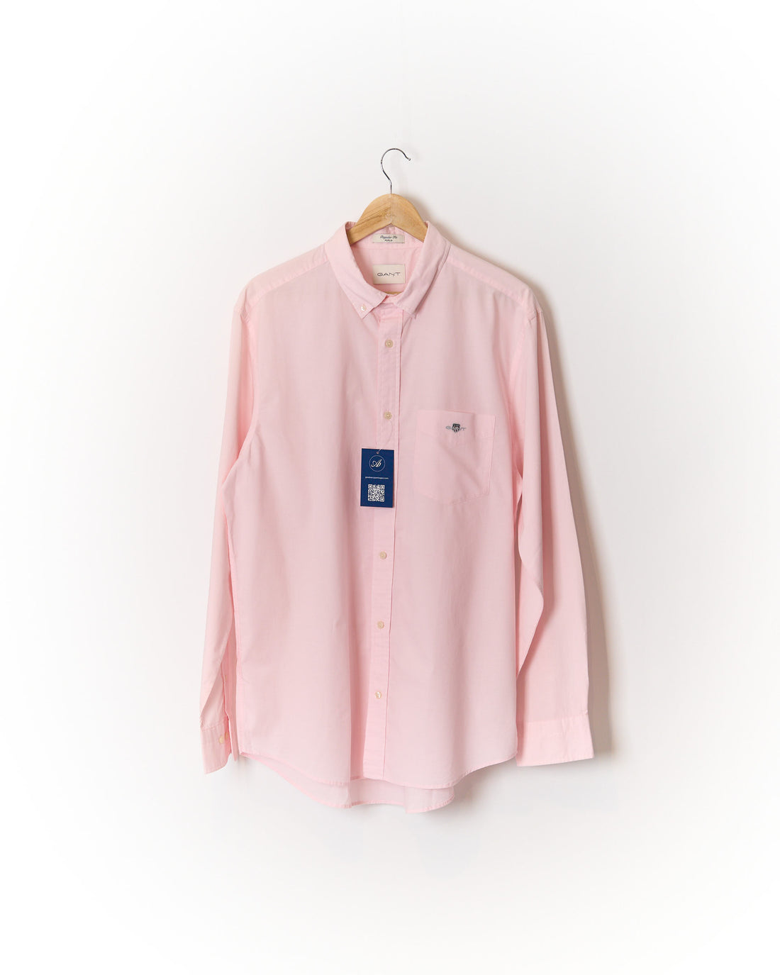 Gant Pink Regular Fit Poplin Button Down Cotton Shirt