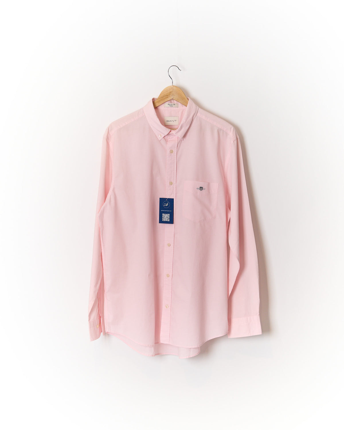 Gant Pink Regular Fit Poplin Button Down Cotton Shirt