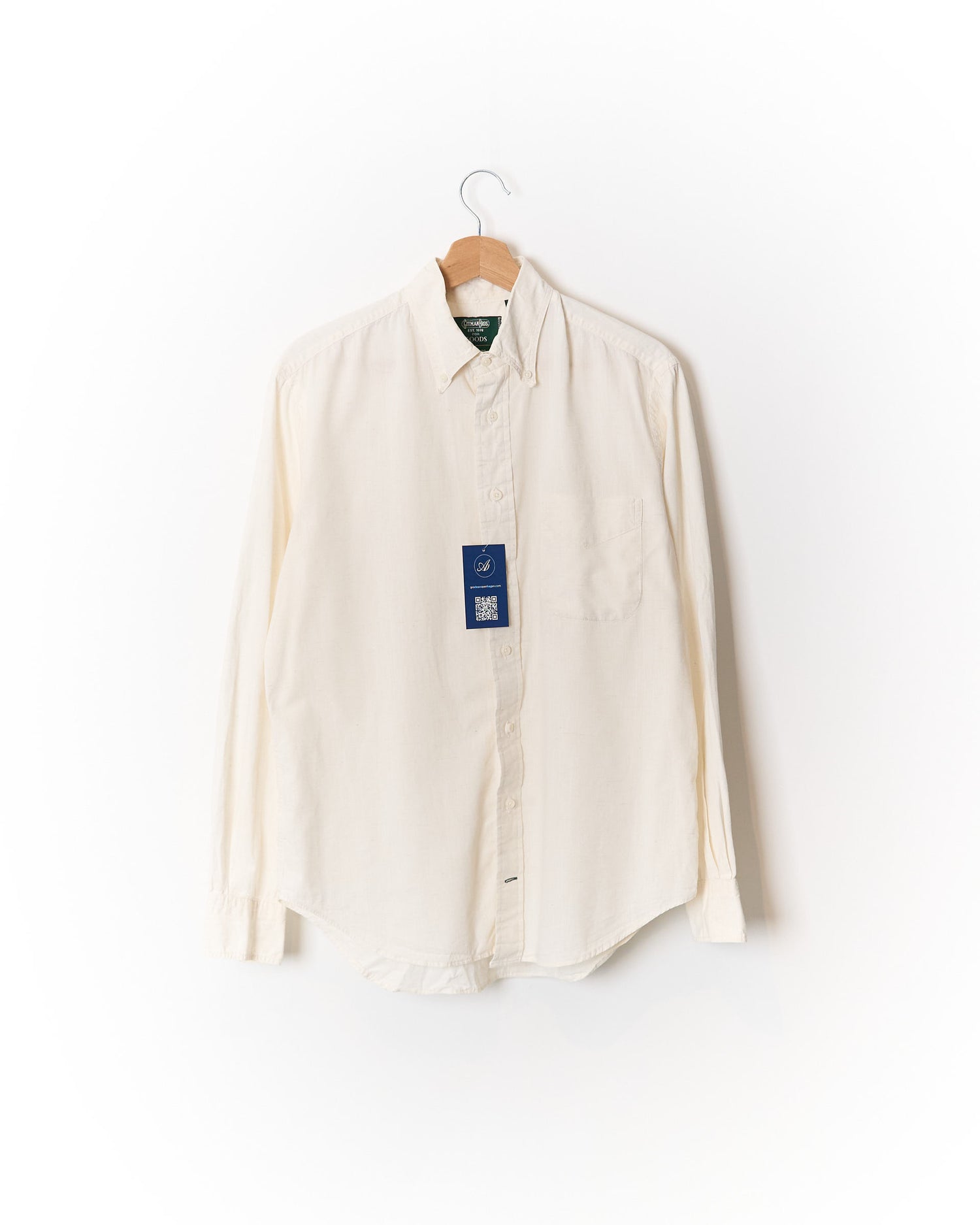 Gitman Bros. White Cotton and Linen Shirt