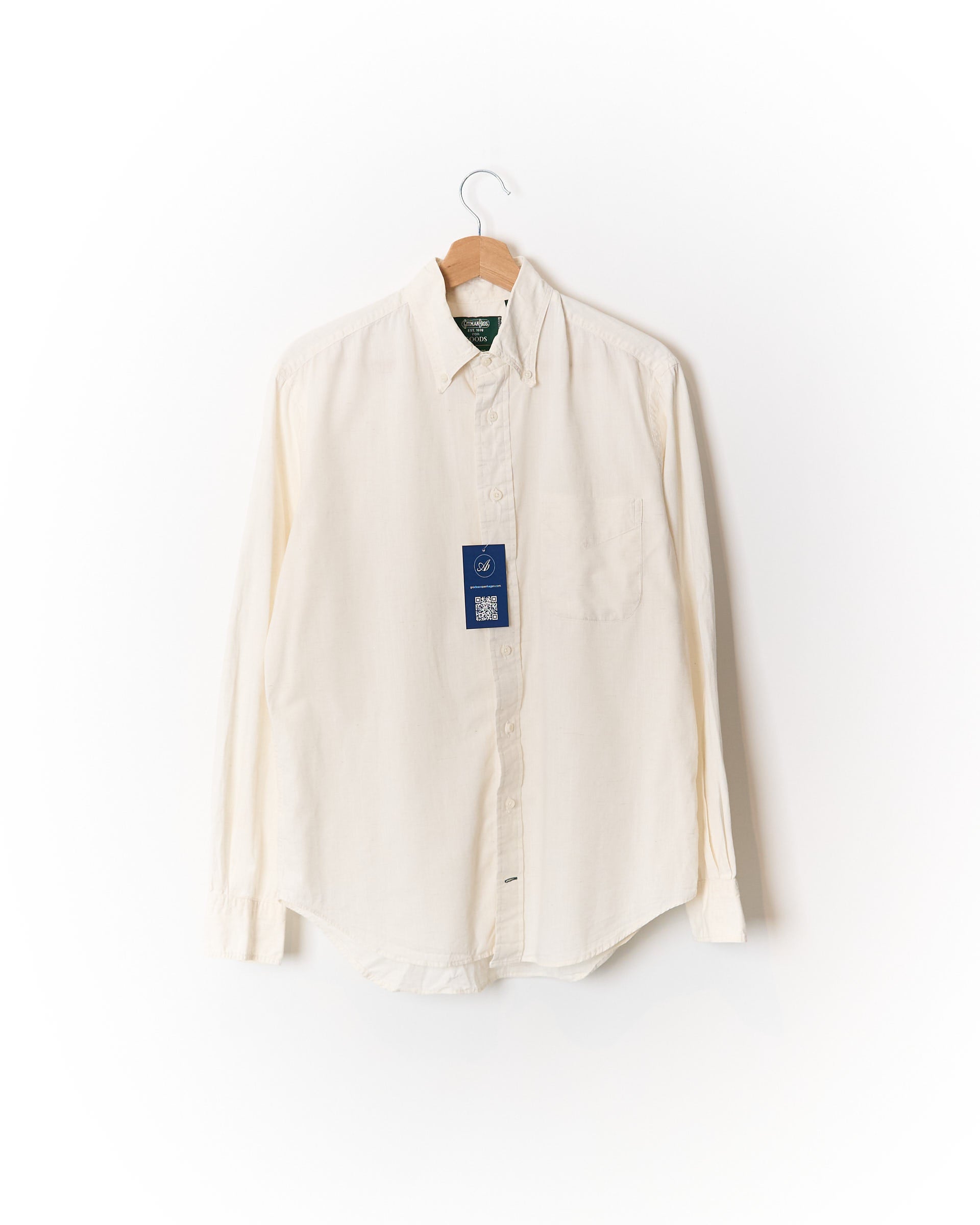 Gitman Bros. White Cotton and Linen Shirt