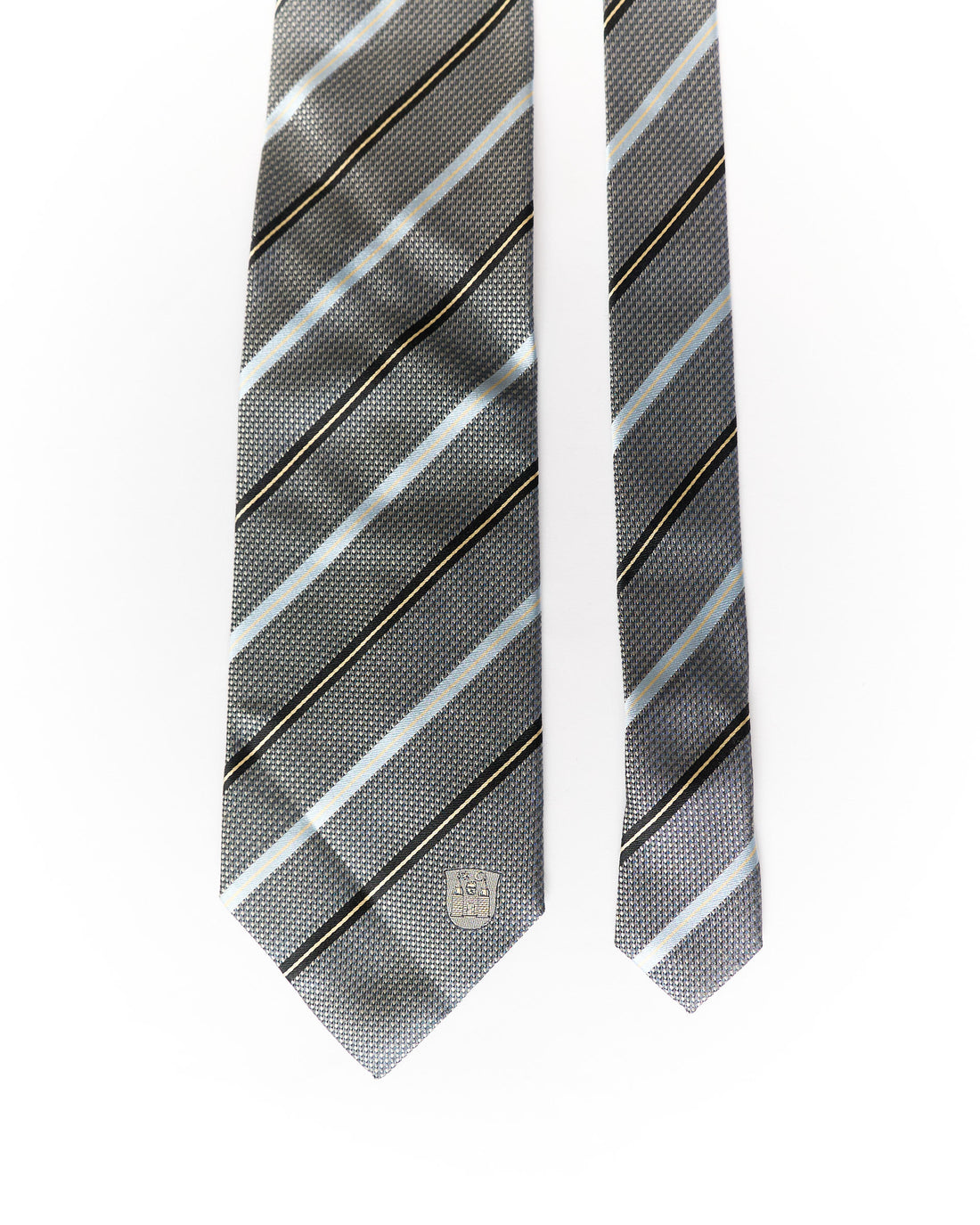 BP Silk Grey Striped Silk Tie