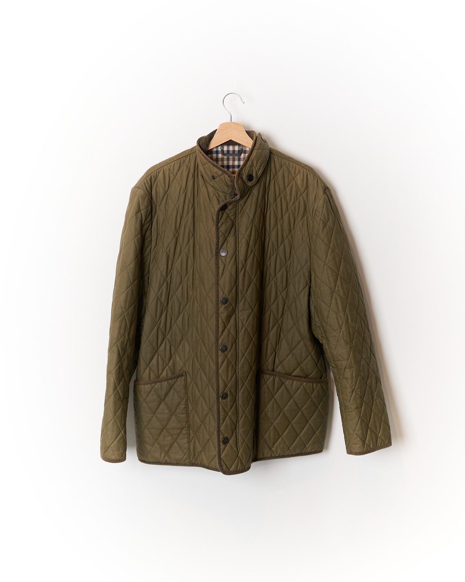 Aquascutum Green Cotton Quilt Jacket