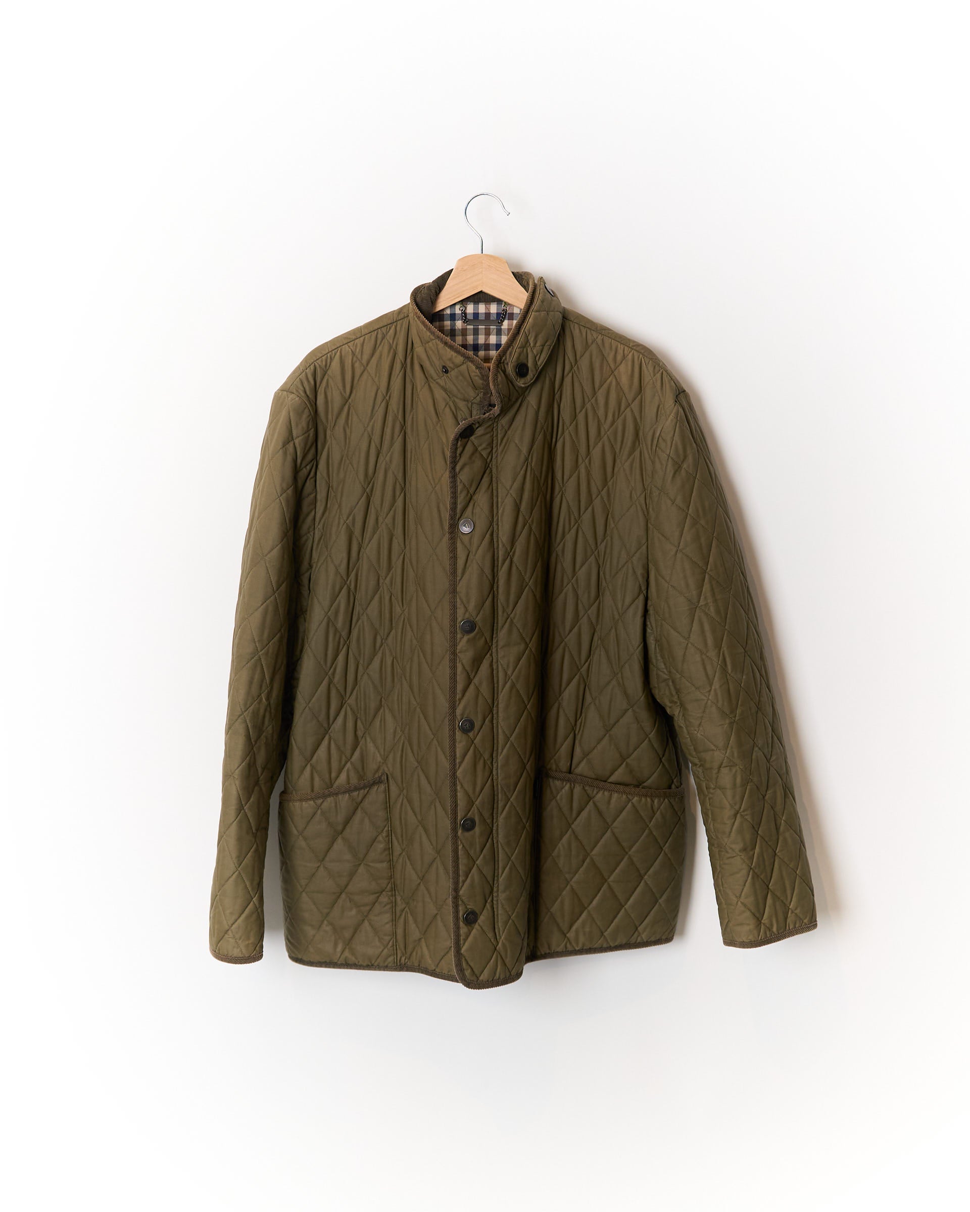 Aquascutum Green Cotton Quilt Jacket