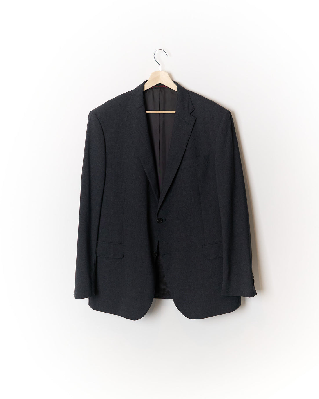 René Lezard Dark Grey Straight Wool Leg Suit