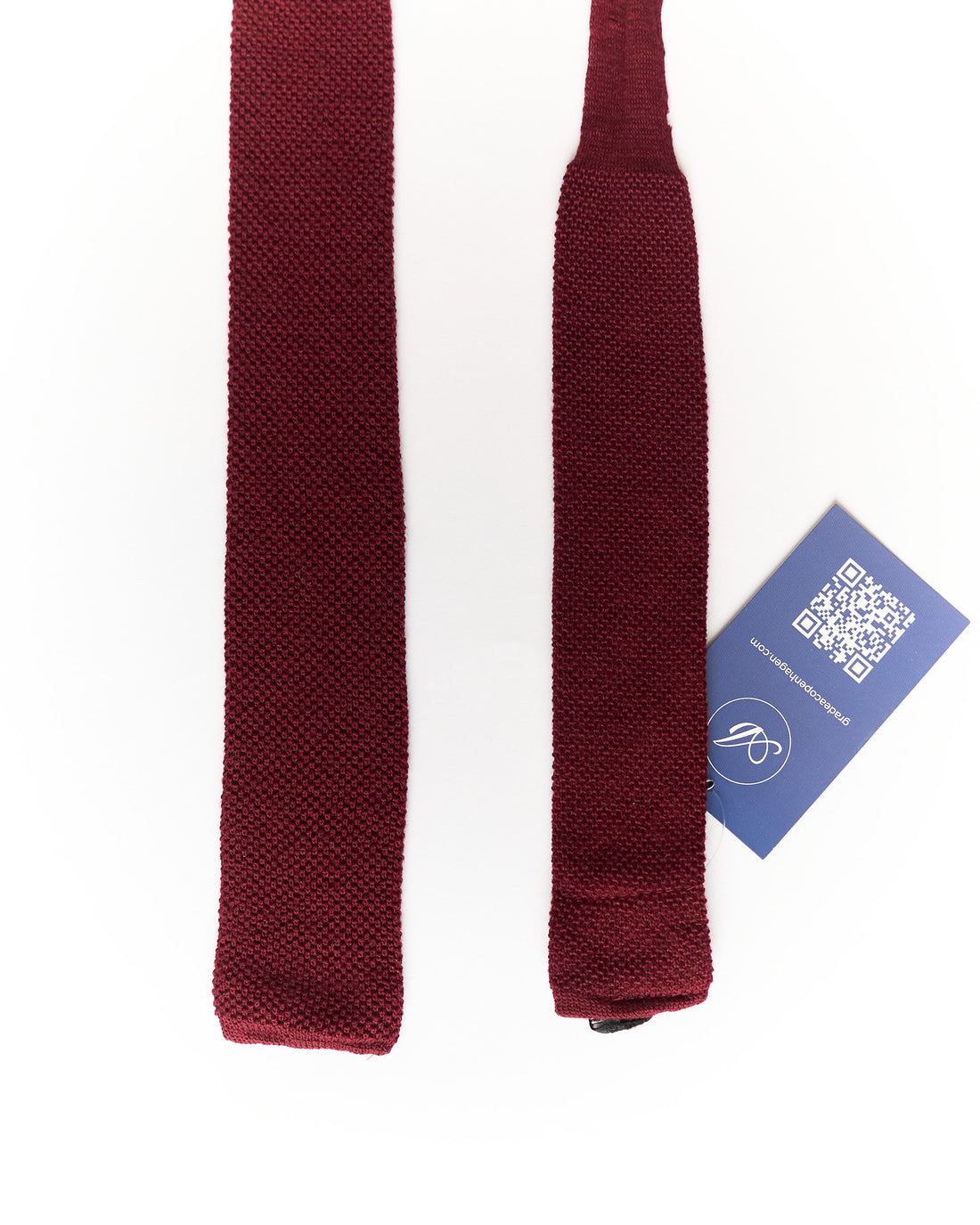 Bordeaux Red Slim Wool Knit Tie