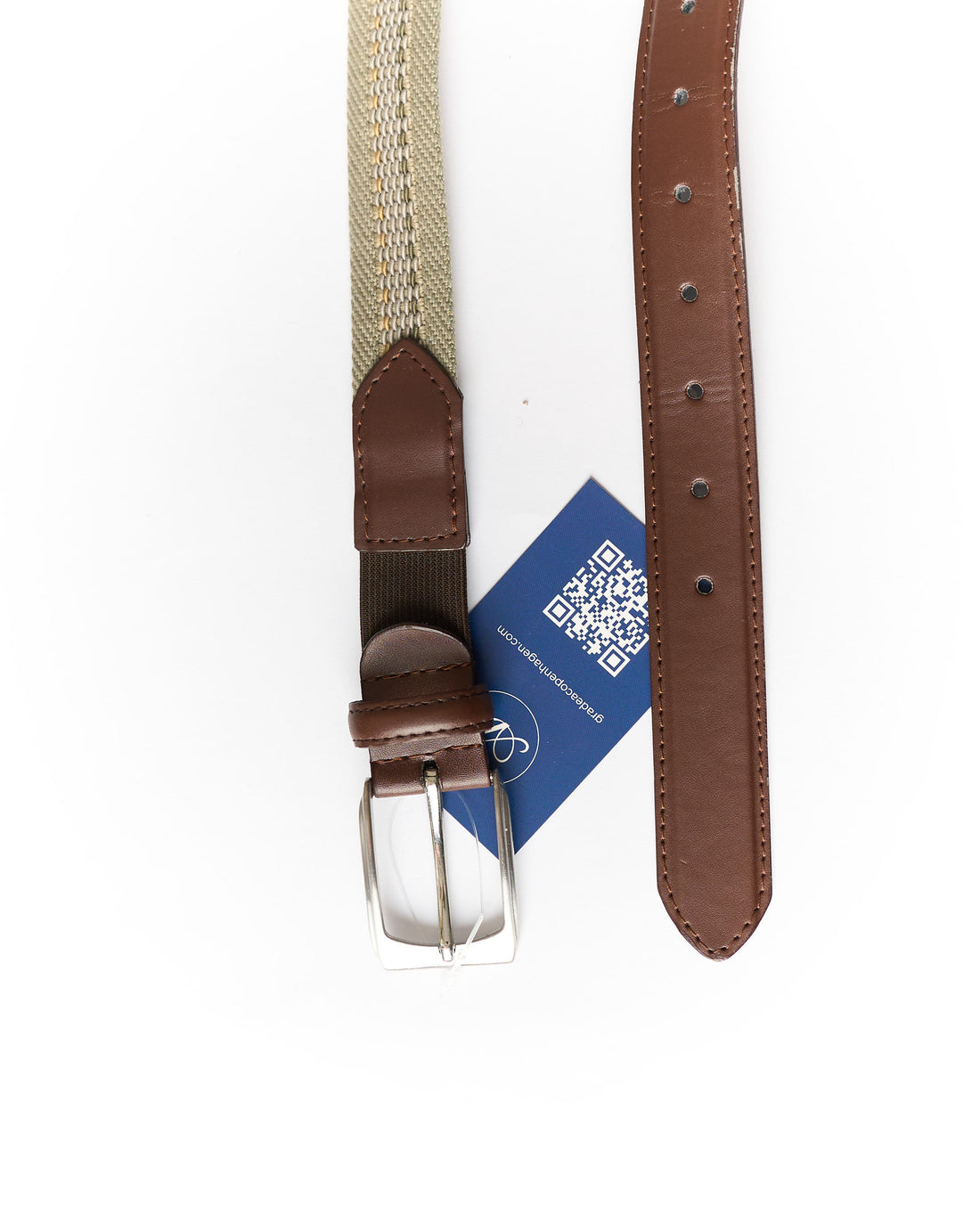 Grey and Brown Cloth Belt