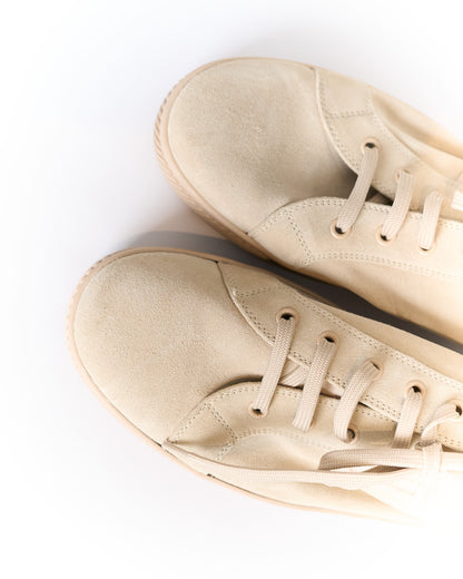 Gianvito Rossi Beige Suede Lace Sneakers