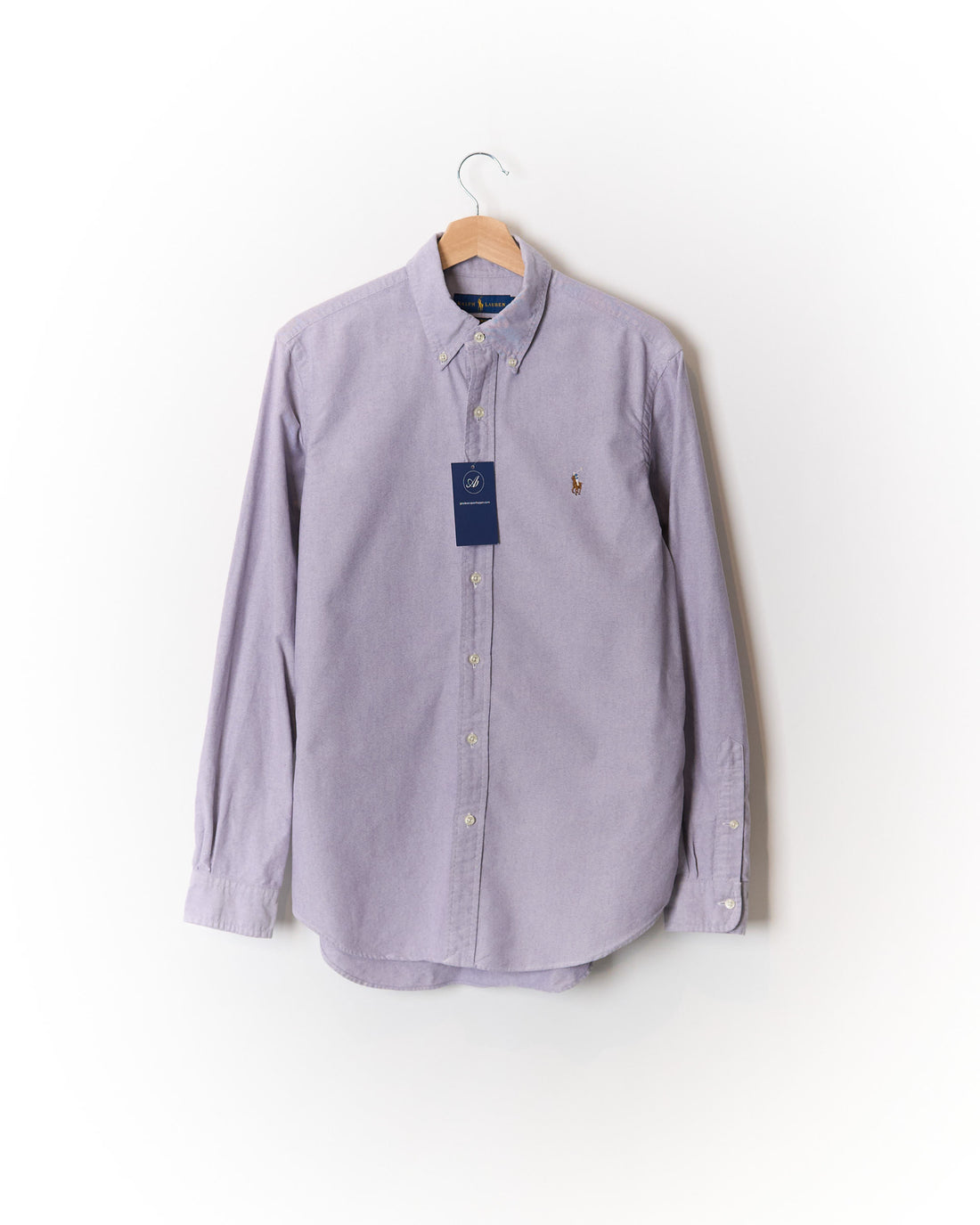 Ralph Lauren Light Grey Slim Fit Button Down Cotton Shirt