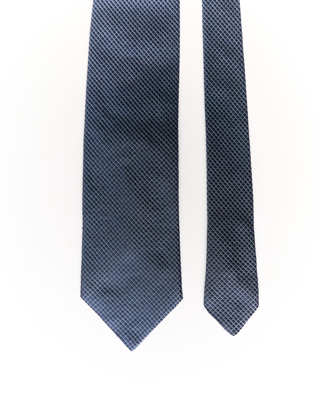 Armani Dark Blue Checkered Silk Tie