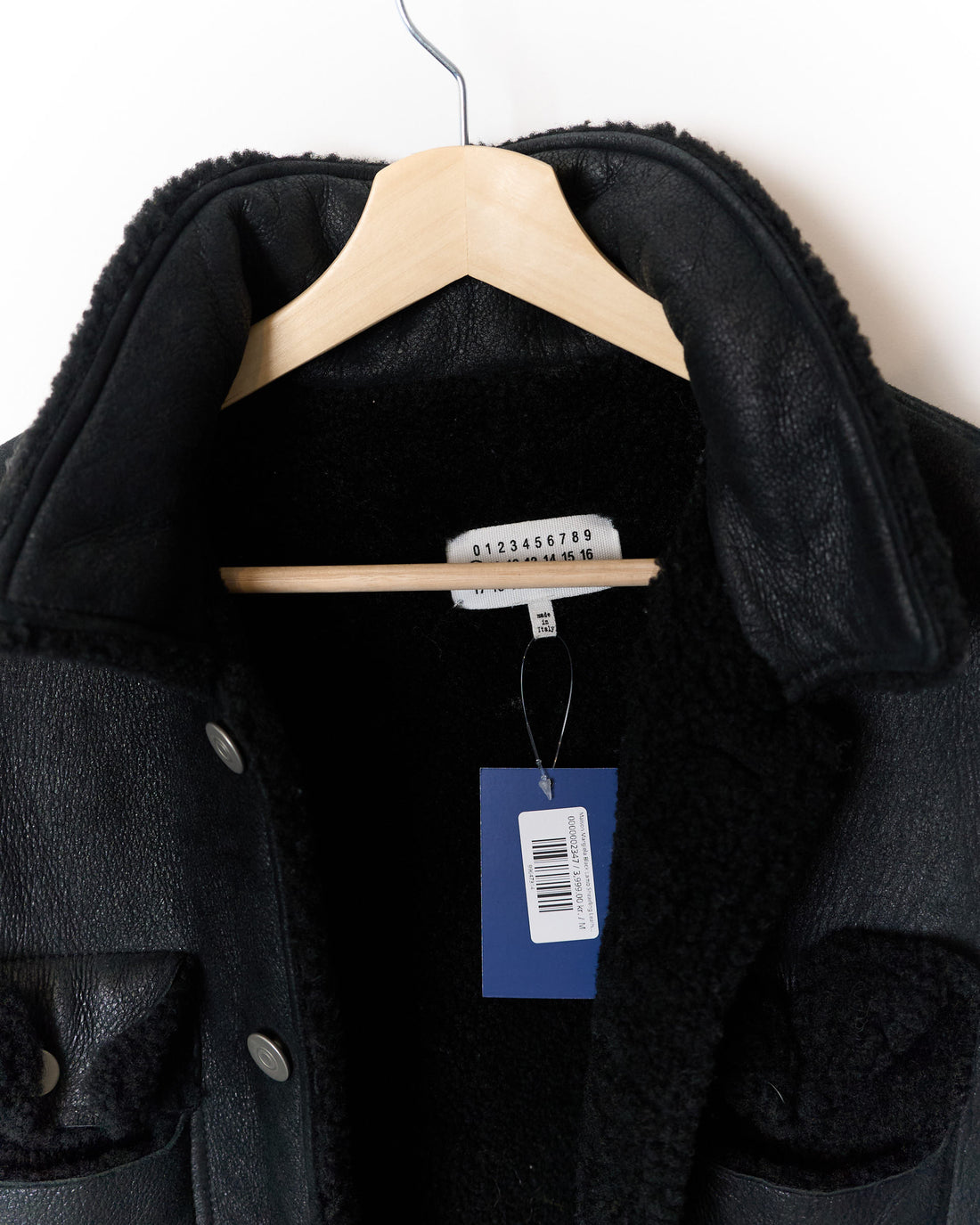 Maison Margiela Black Lamb Shearling Leather Jacket
