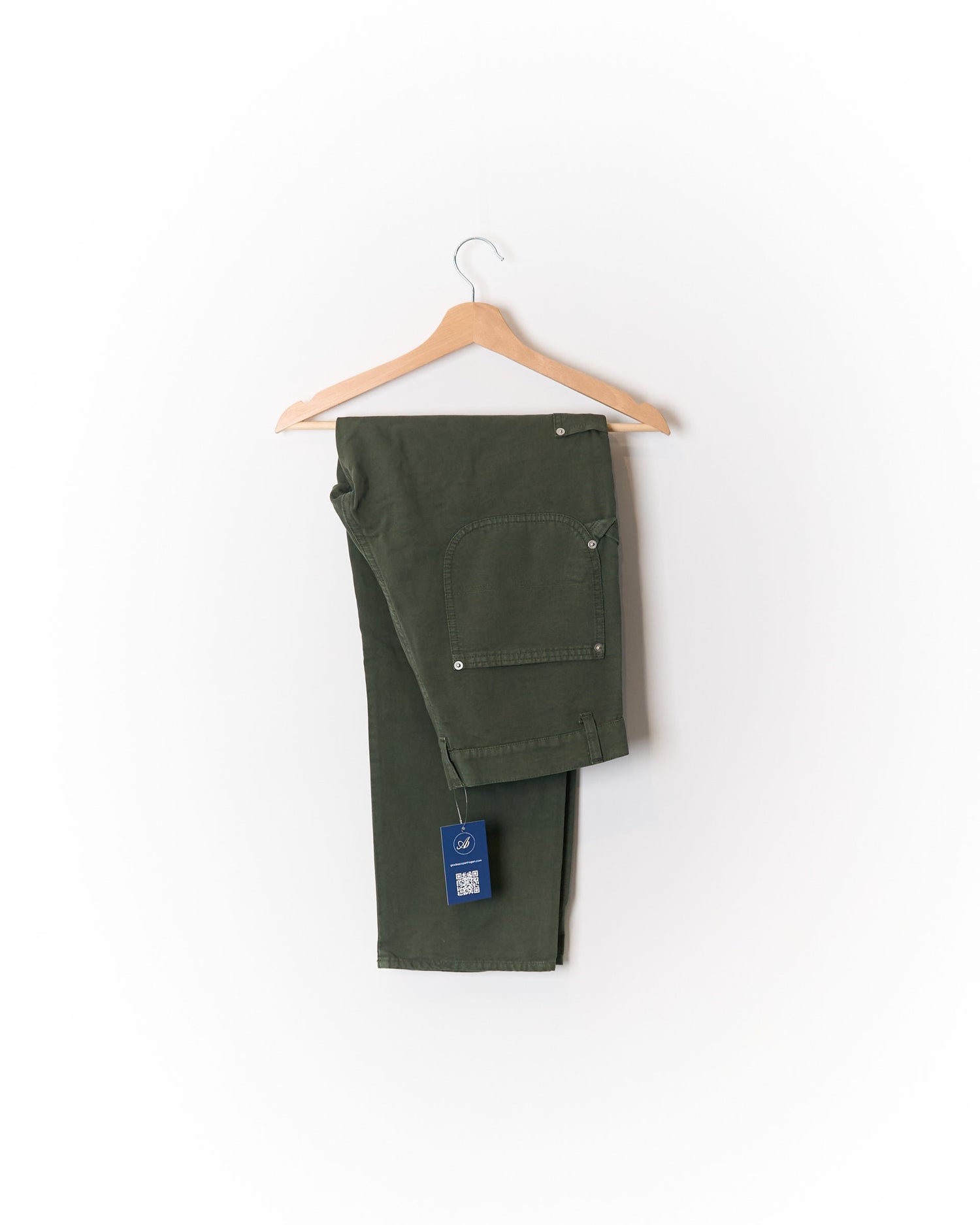 BRUT Paris Olive Green Work Wear Wide Leg Trousers