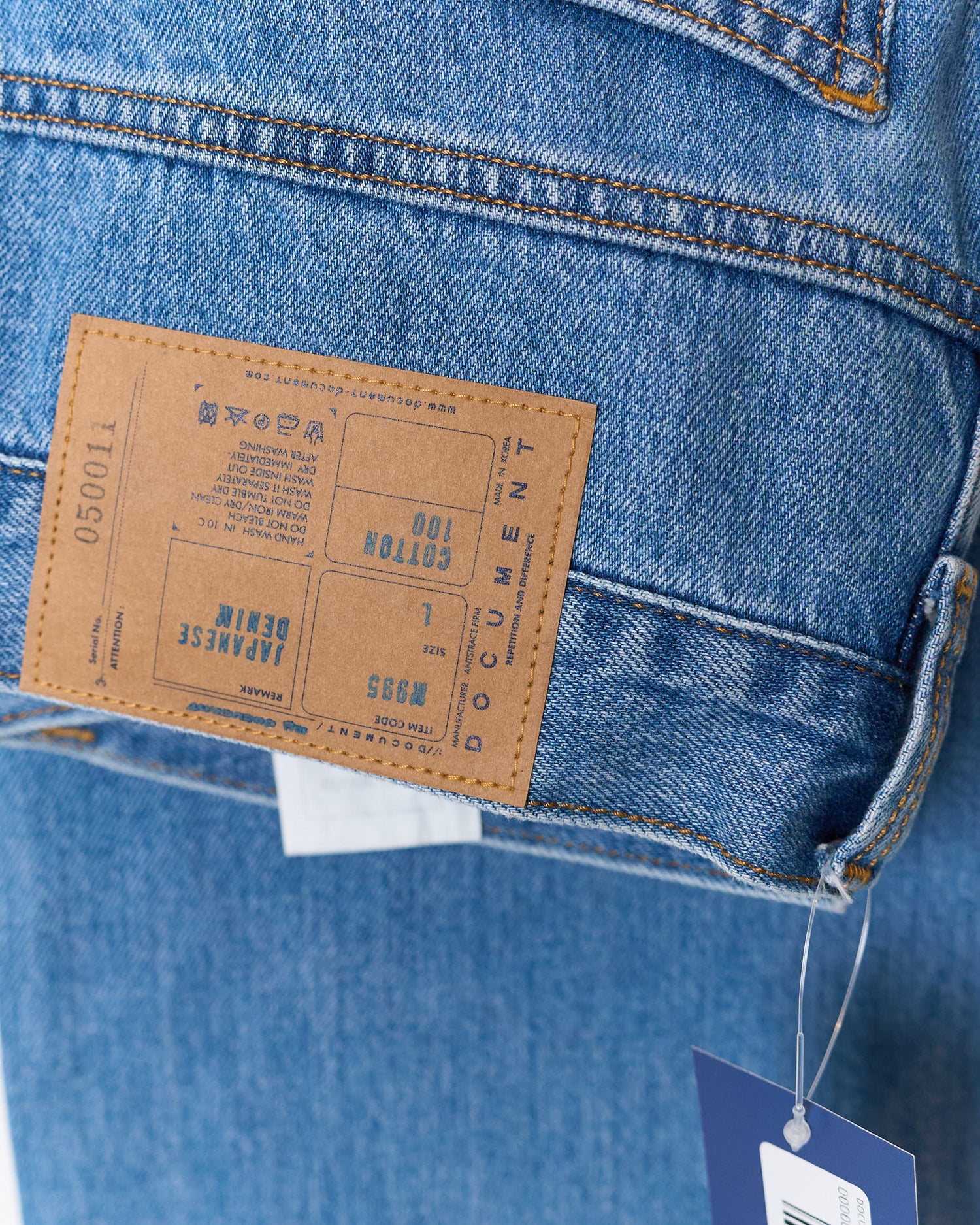 DOCUMENT Light Japanese Relaxed Straight Denim Jeans