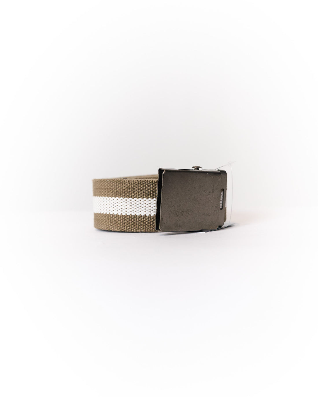 Brown and Cream Striped Ivy League Cloth Belt