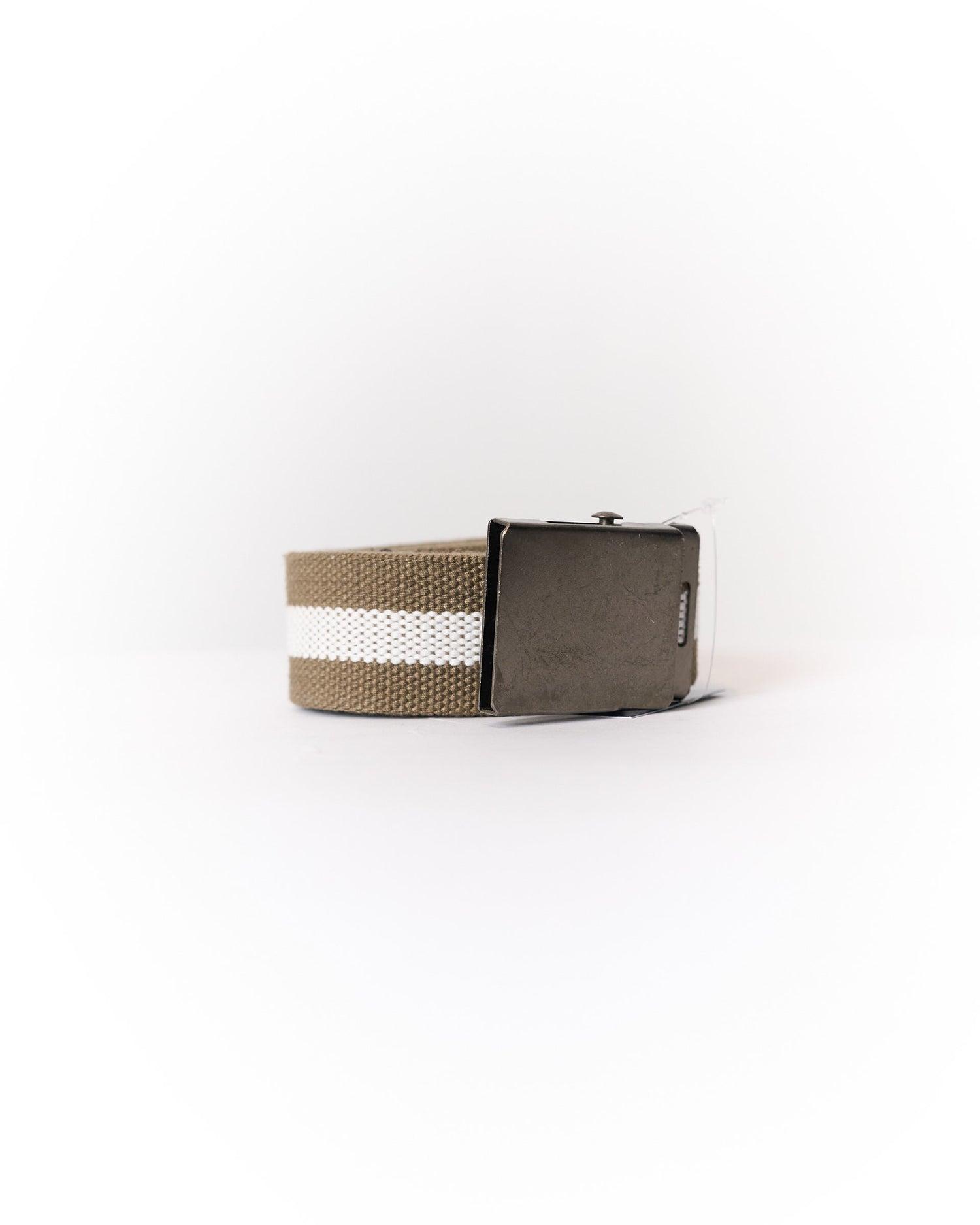 Brown and Cream Striped Ivy League Cloth Belt