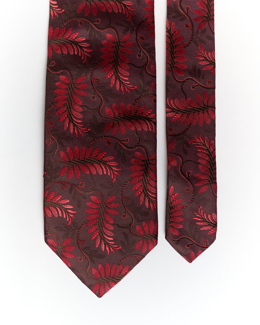 Kenzo Homme Red Flower Print Silk Tie
