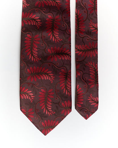 Kenzo Homme Red Flower Print Silk Tie