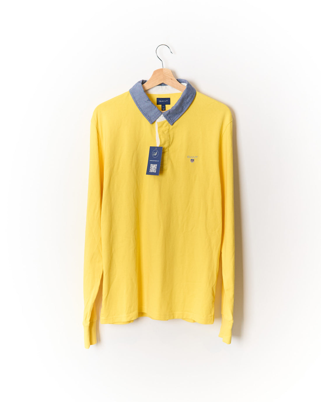 Gant Yellow Light Blue Collar Cotton Rugger