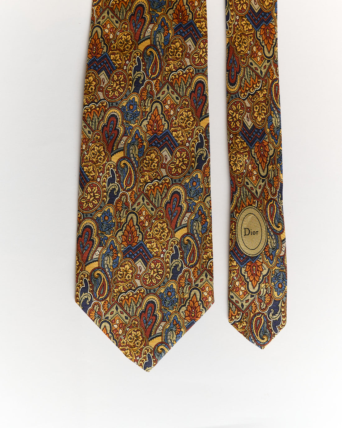 Christian Dior Monsieur Multi-Colour Vintage Made in Frace Silk Tie