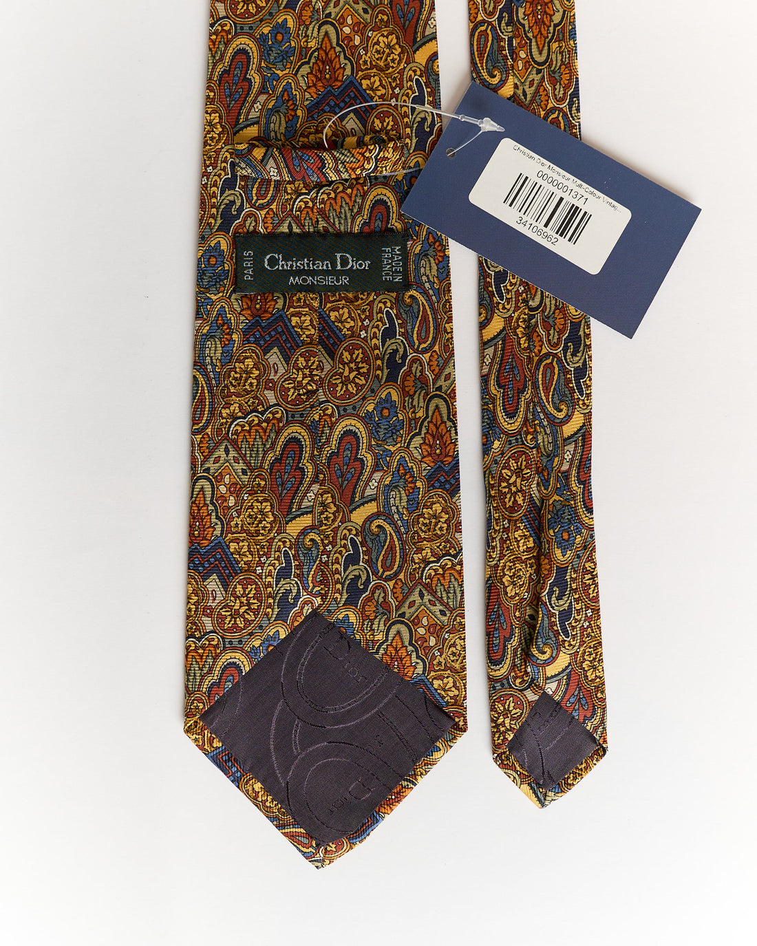 Christian Dior Monsieur Multi-Colour Vintage Made in Frace Silk Tie
